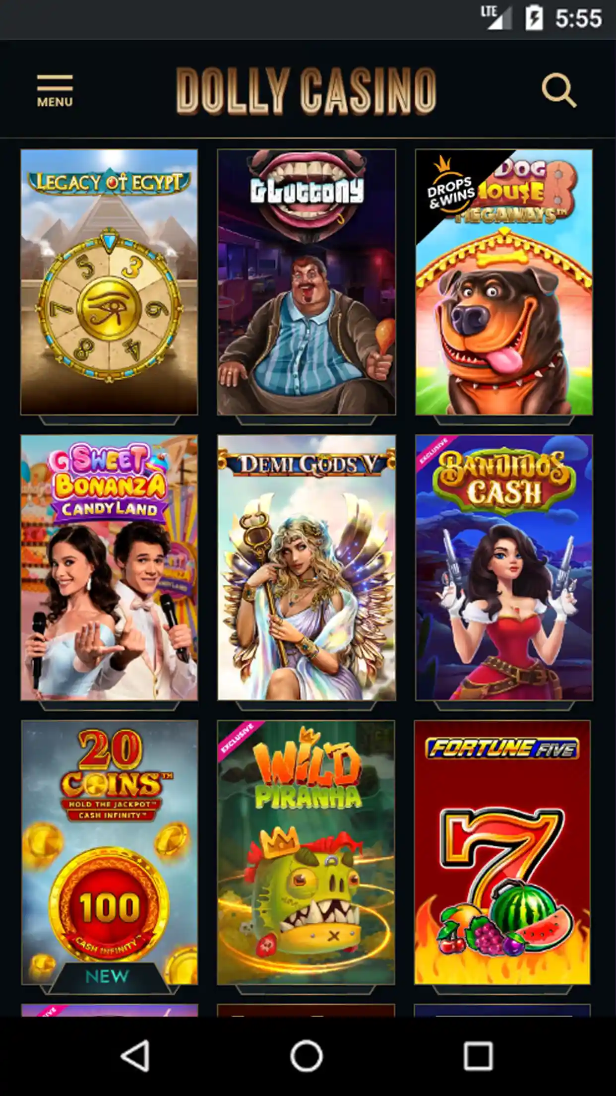 Start playing Dolly Casino on your phone.