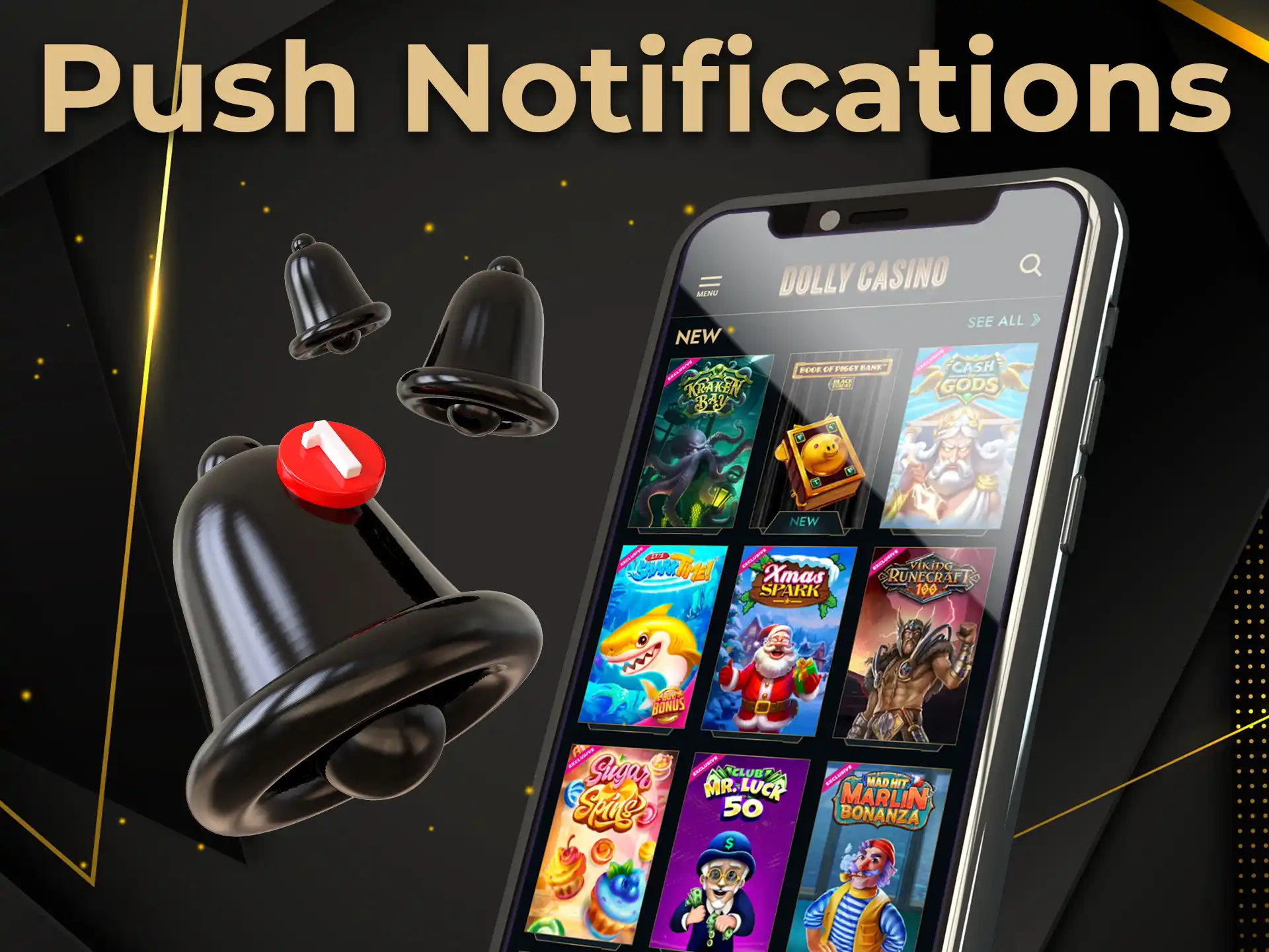 Push notifications will notify players of any changes on the site.