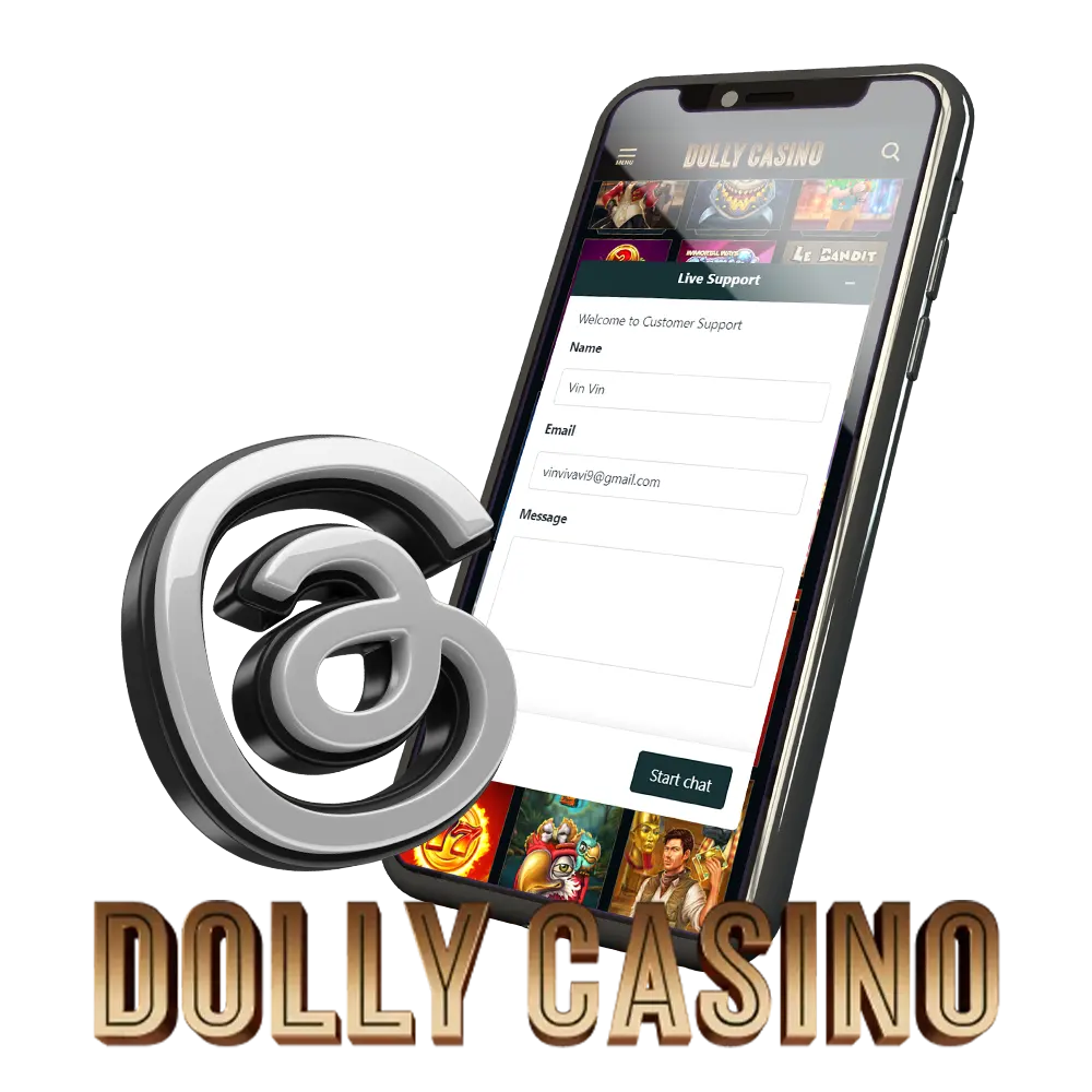 Contact Dolly Casino's 24/7 customer support team.