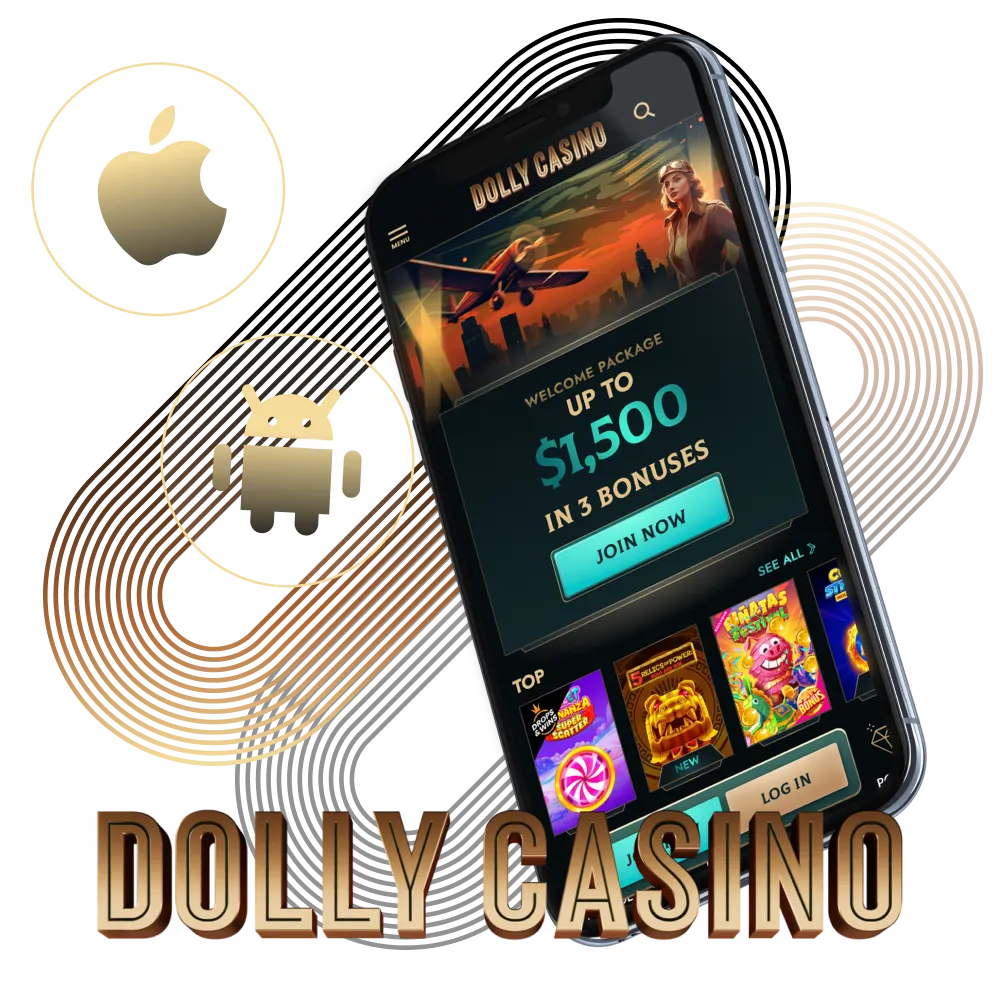 The app is still under development, but you can use the mobile version of Dolly Casino.
