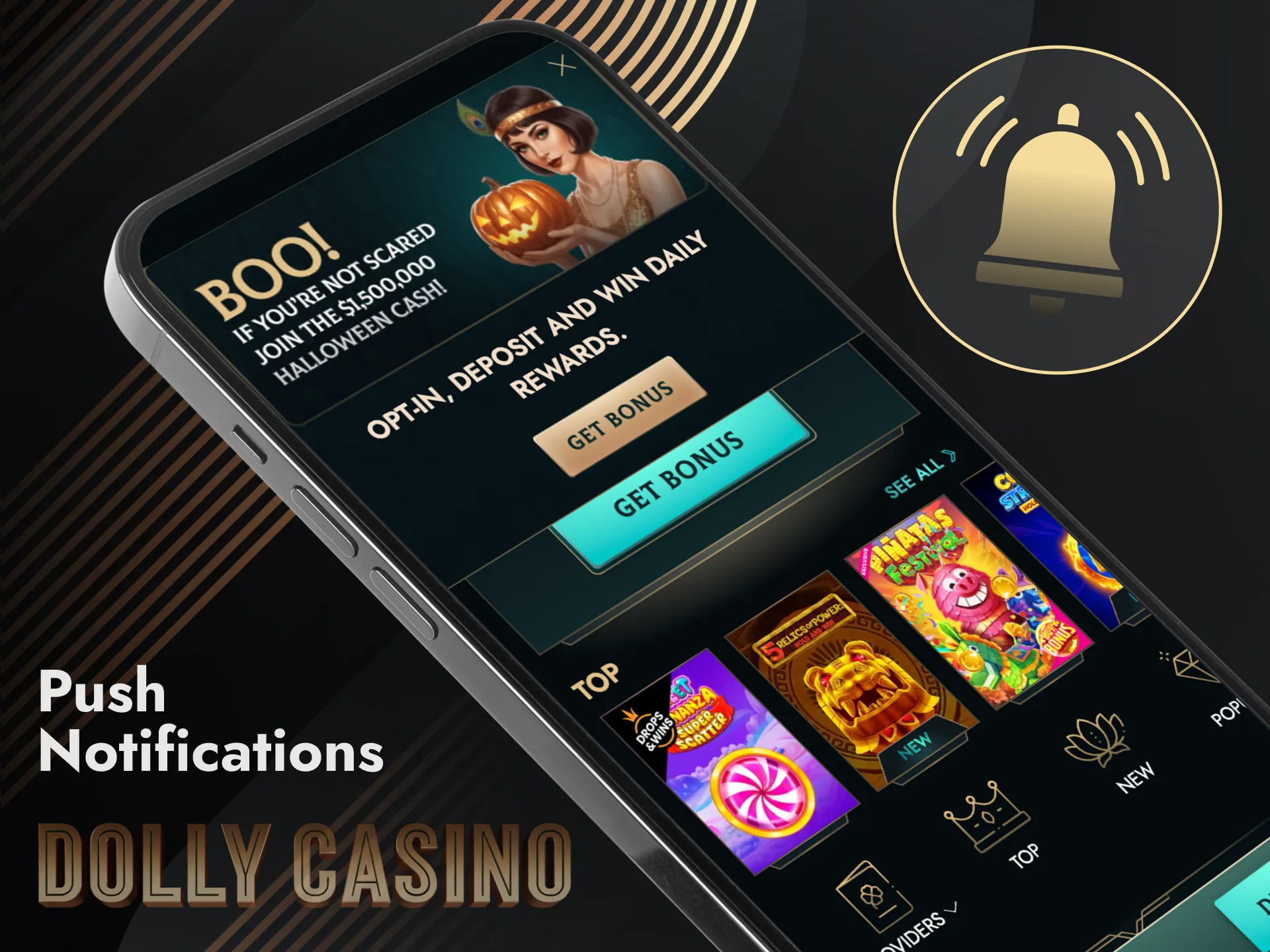 Push notifications will notify players of any changes on the site.