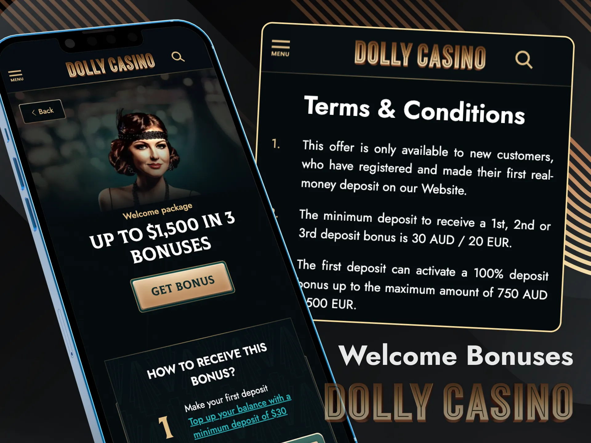 Every new player can use a welcome bonus of up to AUD 1,500.