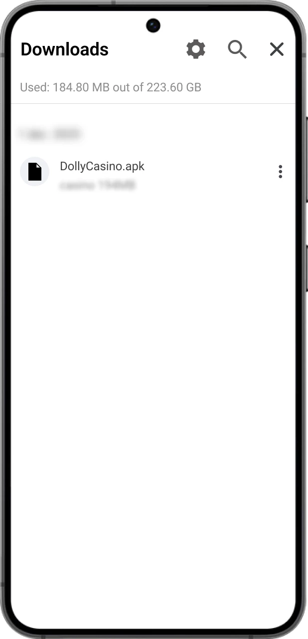 Start installing the file on your phone.