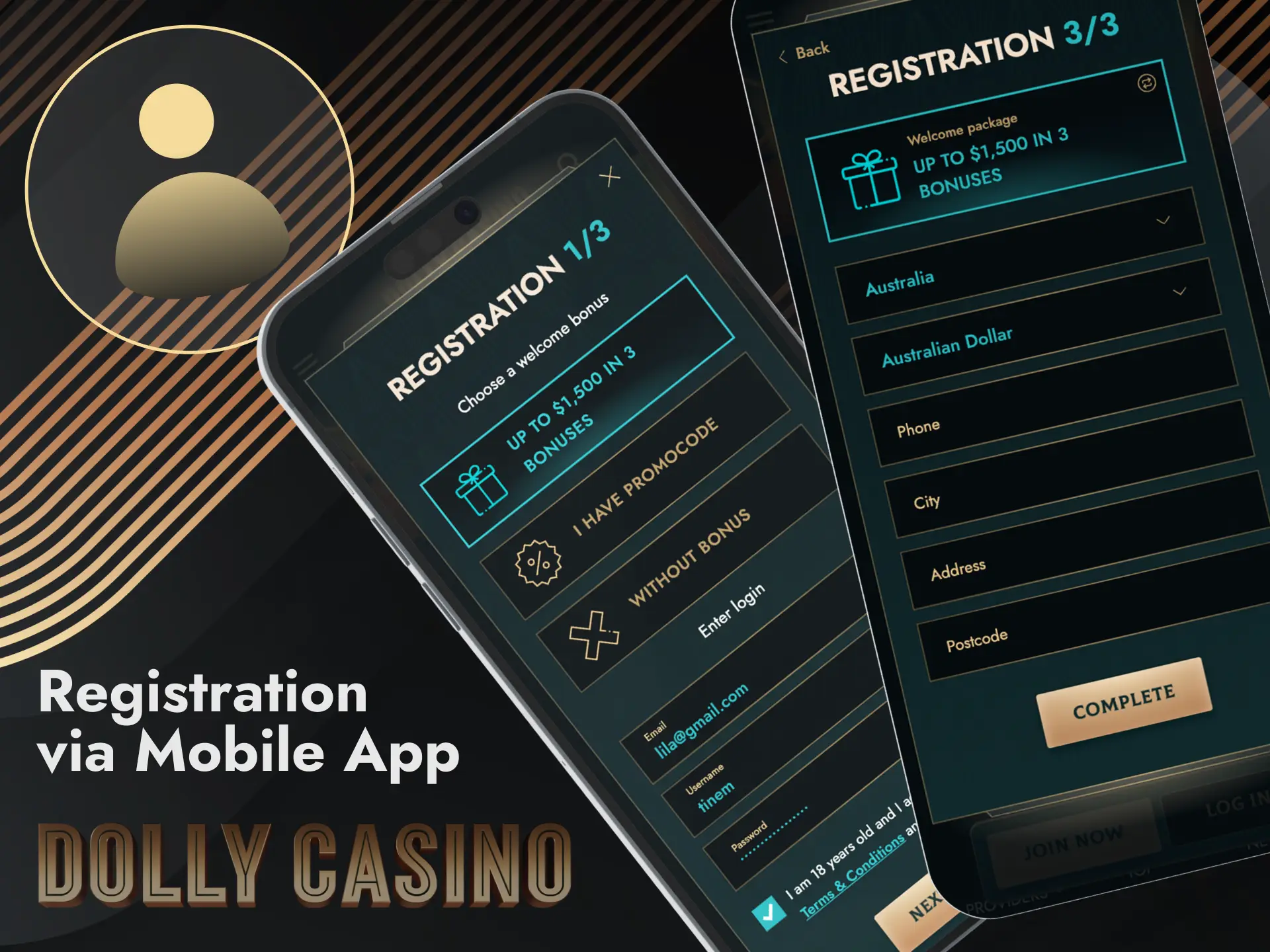 Register your account through the Dolly mobile app.