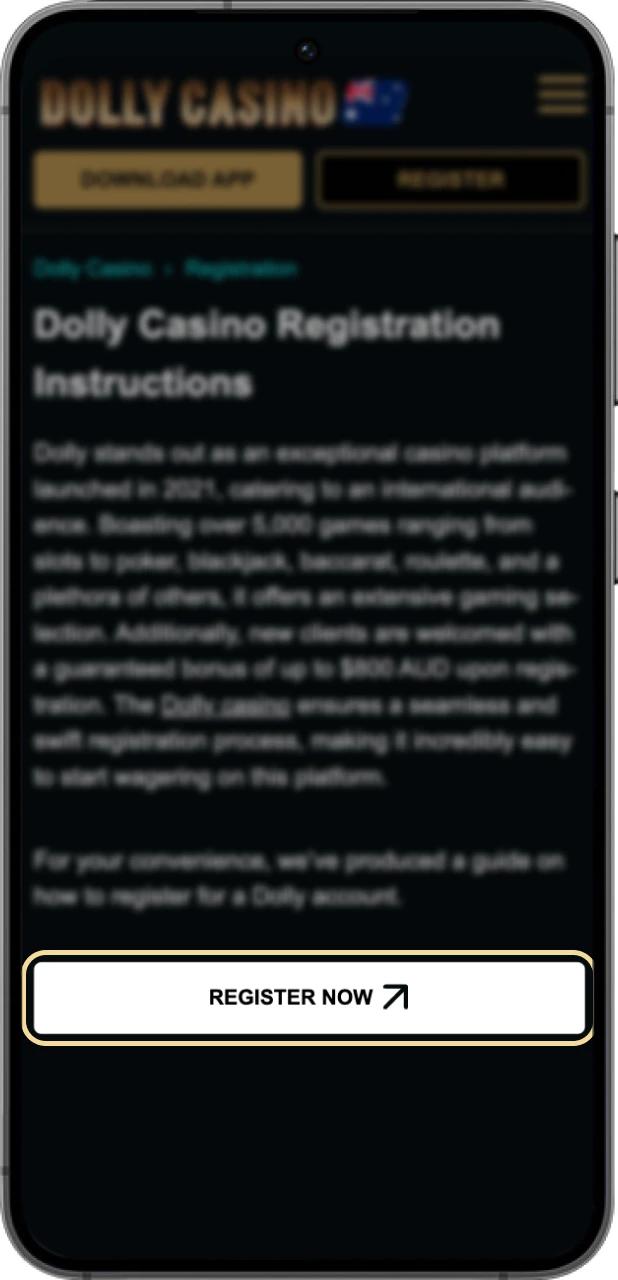 Open Dolly Casino's official website.